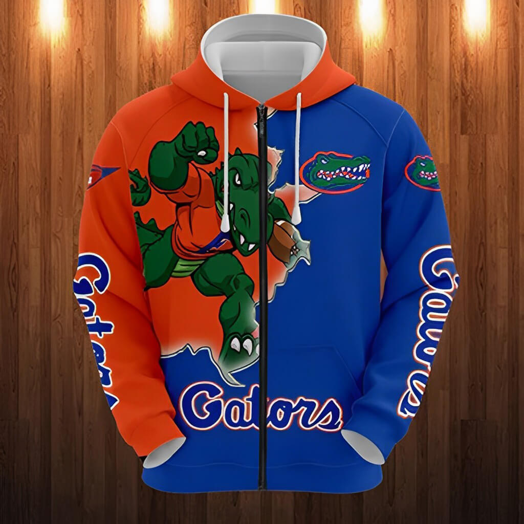 Florida Gators Zip Up Hoodie 3D Mascot Gators Gift - Personalized Gifts:  Family, Sports, Occasions, Trending