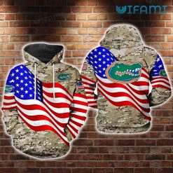 Gators Hoodie 3D Camouflage Mix USA Flag Logo Florida Gators Gift