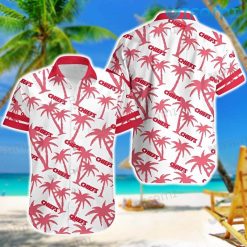 KC Chiefs Hawaiian Shirt Coconut Tree Logo Pattern Kansas City Gift