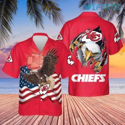 KC Chiefs Hawaiian Shirt Eagles USA Flag Kansas City Gift