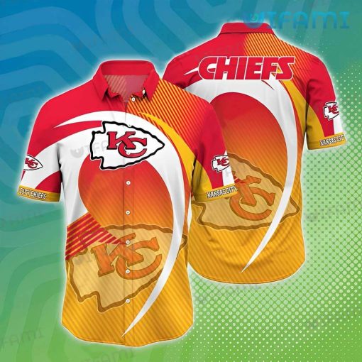KC Chiefs Hawaiian Shirt Stripe Pattern Kansas City Chiefs Gift