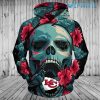 KC Chiefs Hoodie 3D Bird Skull Flower Unique Kansas City Chiefs Gift