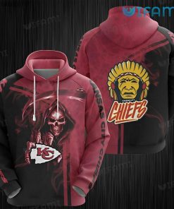 KC Chiefs Hoodie 3D Death Holding Logo Kansas City Chiefs Gift