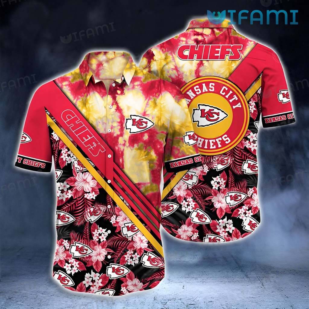 Personalized Kansas City Chiefs Hawaiian Shirt Tropical Flower