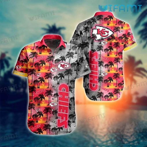 Kansas City Chiefs Hawaiian Shirt Dark Sunset Chiefs Gift