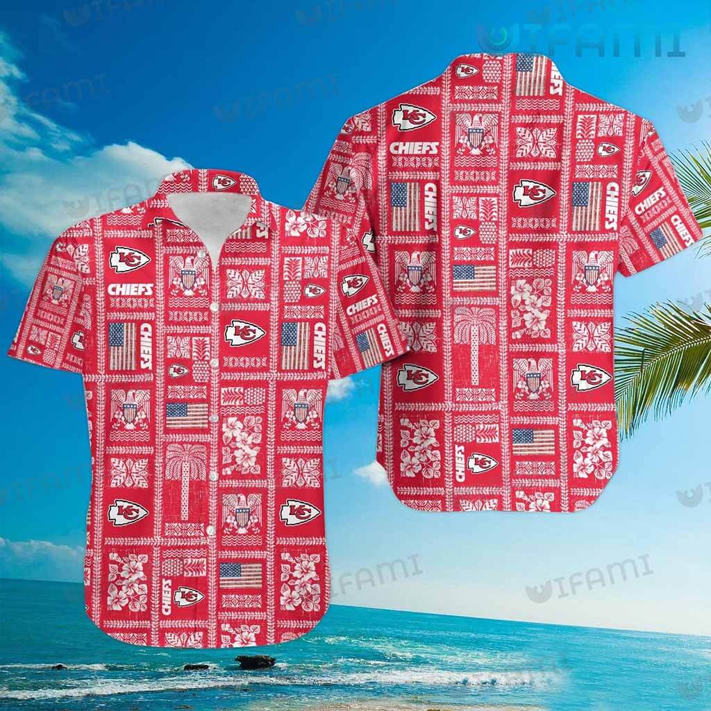 Kansas City Chiefs Hawaiian Shirt Tribe Pattern Kansas City Chiefs