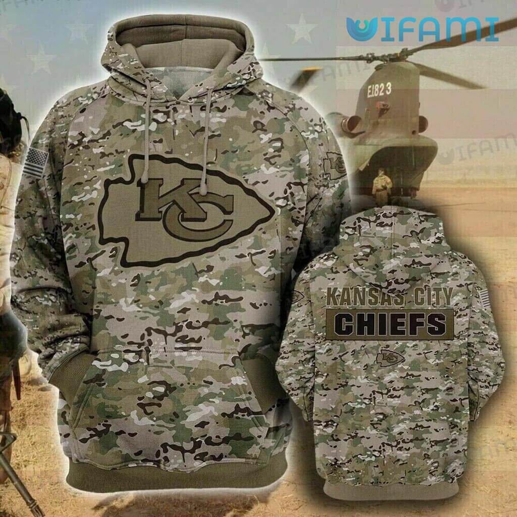 Adorable Kansas City Chiefs 3D Camouflage Hoodie KC Chiefs Gift
