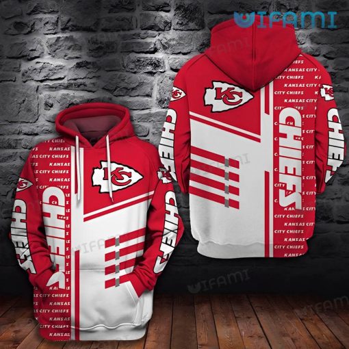 Kansas City Chiefs Hoodie 3D Red White Classic KC Chiefs Gift