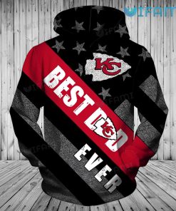 Kansas City Hoodie 3D Best Dad Ever USA Flag Kansas City Chiefs Fathers Day Gift