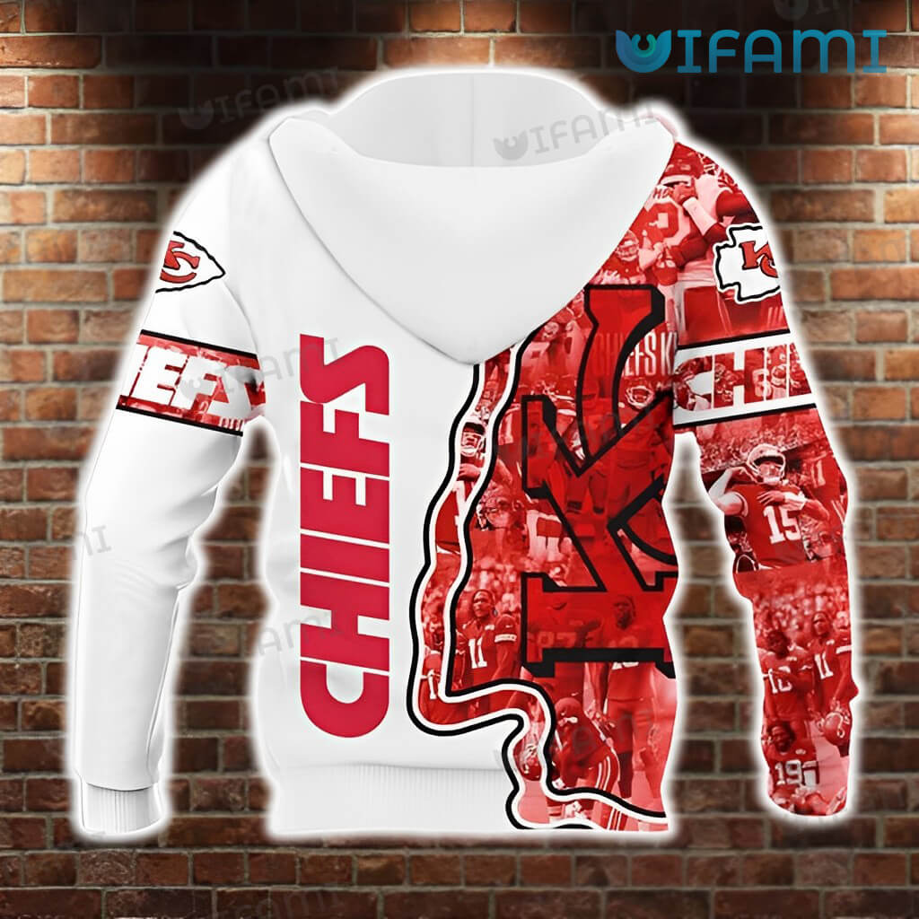 Kansas City Chiefs Hoodie 3D Red White Classic KC Chiefs Gift