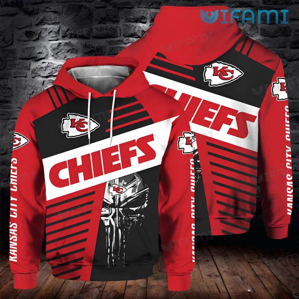 Kansas City Chiefs Skull Hold Logo 3D Hoodie For Men - T-shirts Low Price