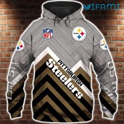 NFL Steelers Hoodie 3D Stripe Pattern Logo Pittsburgh Steelers Unique Gift