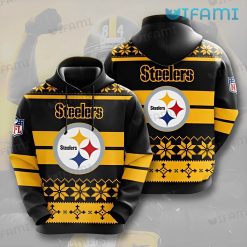 NFL Steelers Hoodie 3D Two Color Knitting Pattern Logo Pittsburgh Steelers Gift