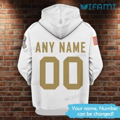 Phila Eagles Salute To Service Hoodie 3D White Custom Name Philadelphia Eagles Present