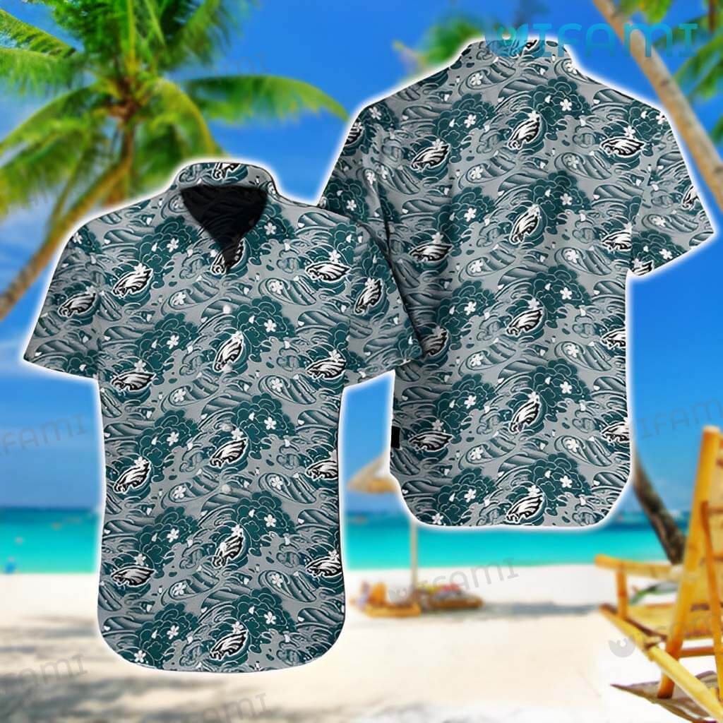 Celebrate your love for the Eagles with this stylish Hawaiian shirt.