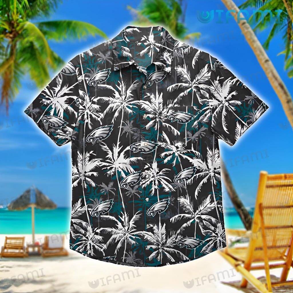 Philadelphia Eagles Hawaiian Shirt Logo Coconut Tree Philadelphia Eagles Gift
