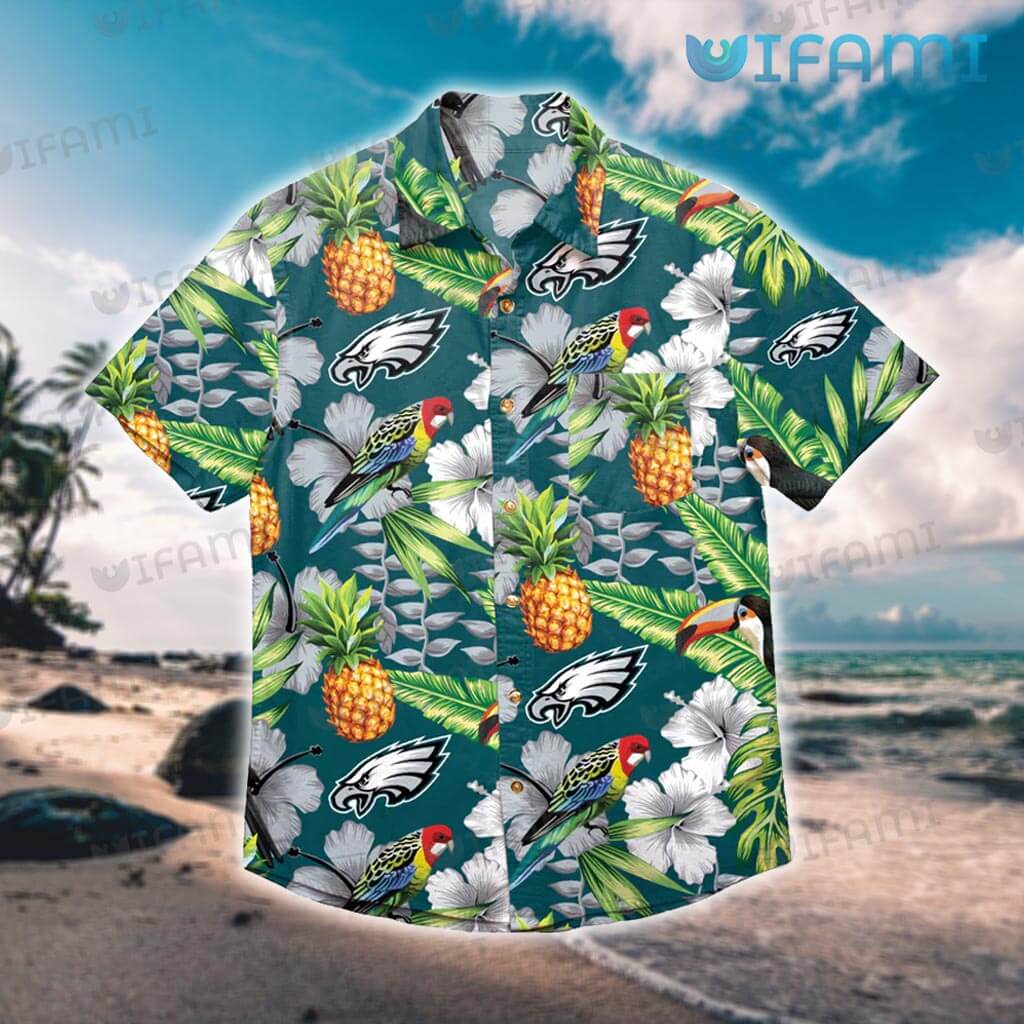 Bring the Tropics to Your Gift Giving with Eagles Hawaiian Shirt