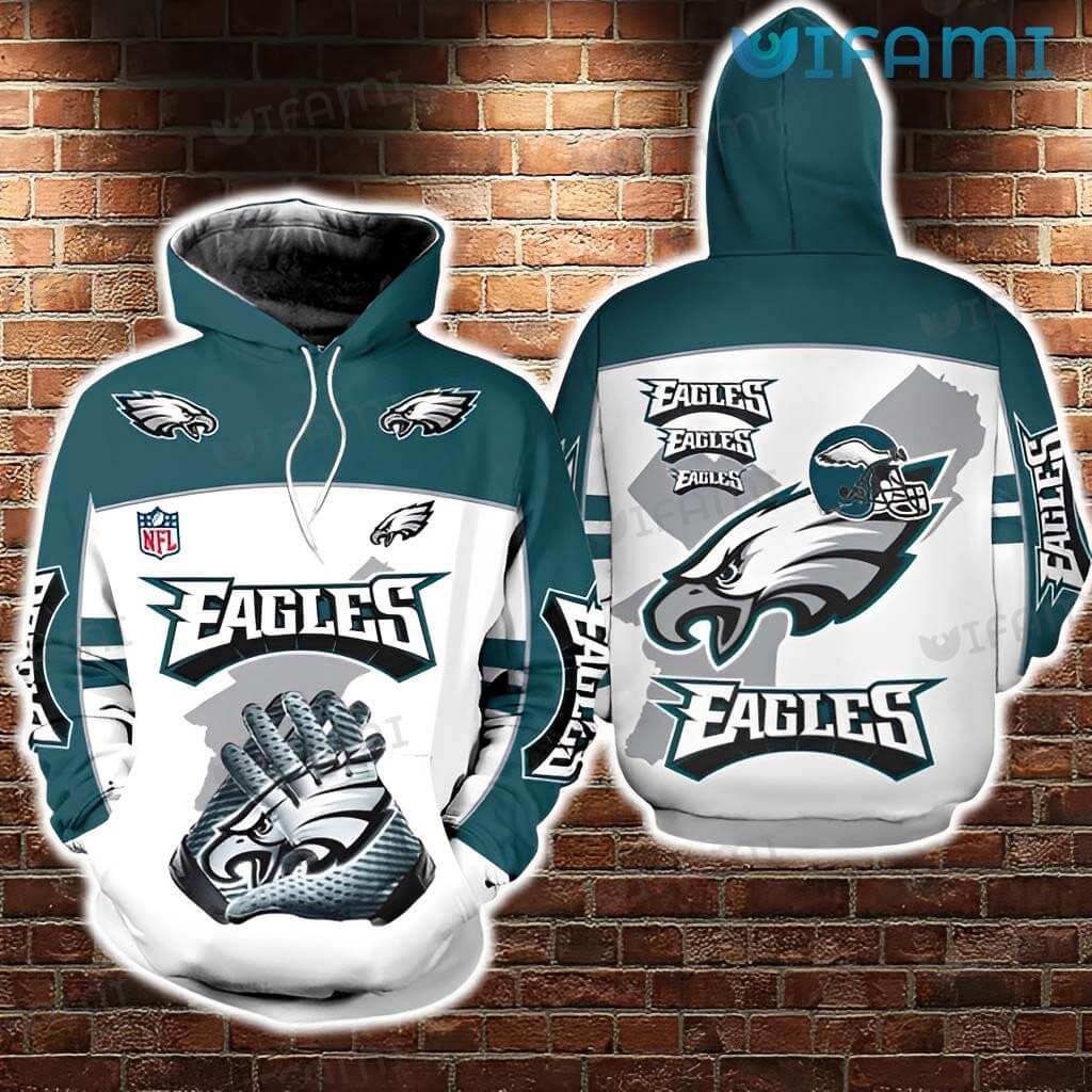 men's eagles zip up hoodie