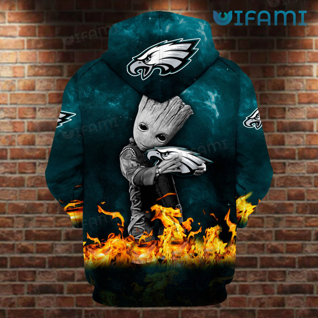Philly Eagles Hoodie 3D It's In My DNA Fire Philadelphia Eagles