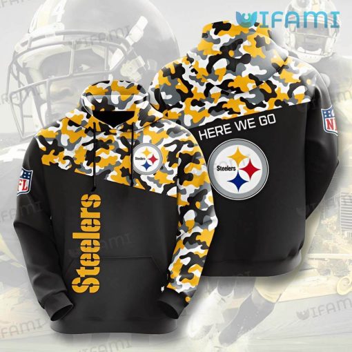 Pittsburgh Steelers Hoodie 3D Military Black Steelers Gift ...
