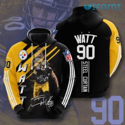 Pittsburgh Steelers Hoodie 3D Watt 90 Steel Curtain Gift For Steelers Fan