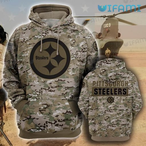 Steelers Army Hoodie 3D Camouflage Unique Pittsburgh Steelers Gift