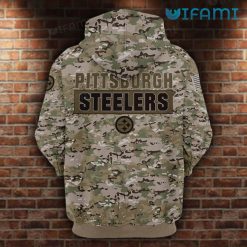 Steelers Army Hoodie 3D Camouflage Unique Pittsburgh Steelers Present Back