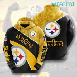 Steelers Camo Hoodie 3D Bleed Black And Gold Pittsburgh Steelers Gift