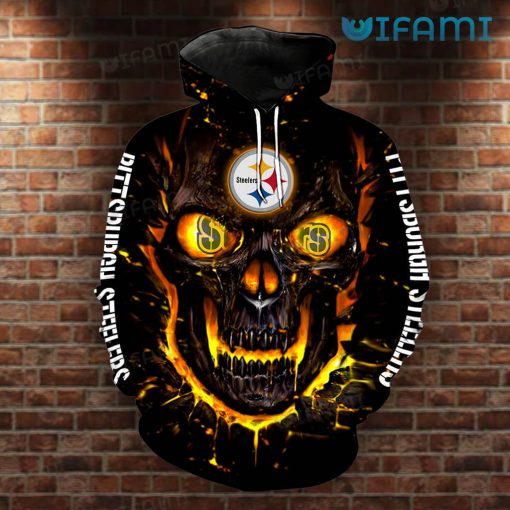 Steelers Hoodie 3D Cool Skull Steelers Logo Pittsburgh Steelers Gift