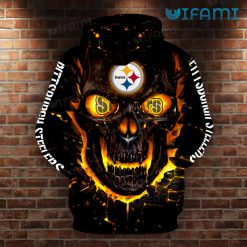 Steelers Hoodie 3D Cool Skull Steelers Logo Pittsburgh Steelers Gift
