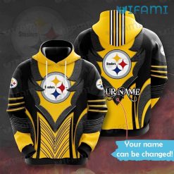Steelers Hoodie 3D Custom Name Logo Pittsburgh Steelers Gift