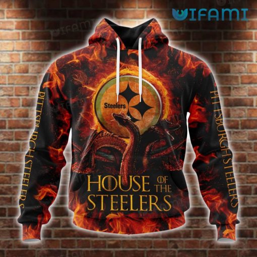 Steelers Hoodie 3D Dragon House Of The Steelers Pittsburgh Steelers Gift