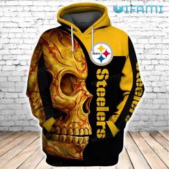 Steelers Hoodie 3D Floral Skull Pittsburgh Steelers Present