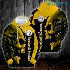 Steelers Hoodie 3D Skull Open Mouth Pittsburgh Steelers Gift