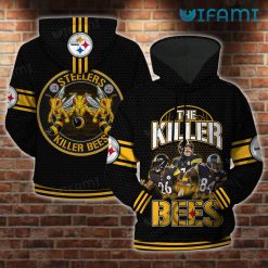 Steelers Hoodie 3D The Killer Bees Signatures Logo Pittsburgh Steelers Gift