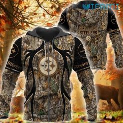 Steelers Hoodie 3D Tree Covered Camo Hunting Pittsburgh Steelers Unique Gift