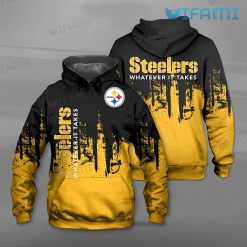 Steelers Hoodie 3D Whatever It Takes Melting Pattern Pittsburgh Steelers Gift