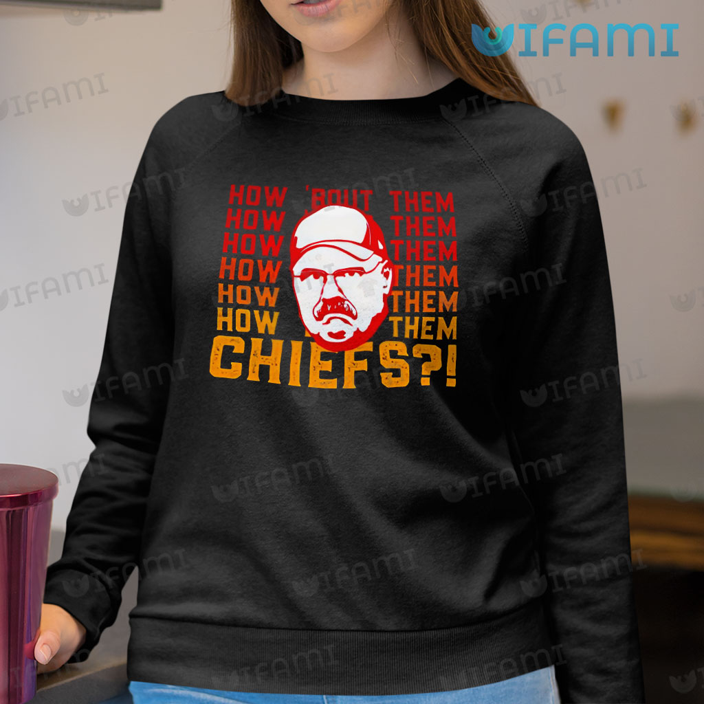Andy Reid Shirt How 'Bout Them Typography Kansas City Chiefs Gift