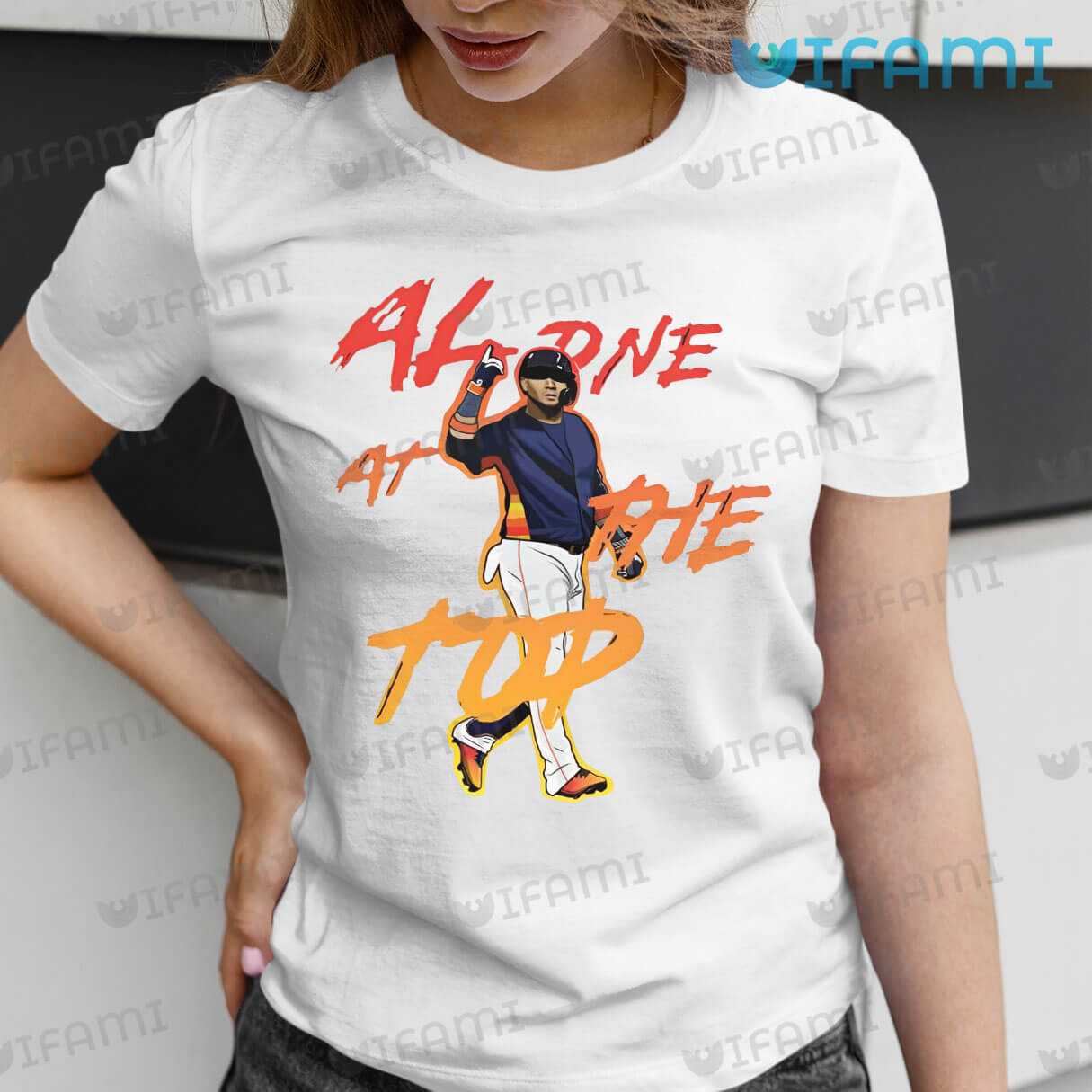Astros T-Shirt Jeremy Pena Alone At The Top Houston Astros Gift -  Personalized Gifts: Family, Sports, Occasions, Trending