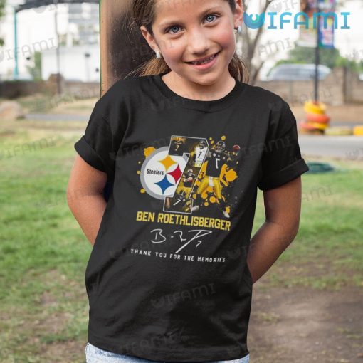 Ben Roethlisberger Shirt Splatter Pattern Signature Steelers Gift