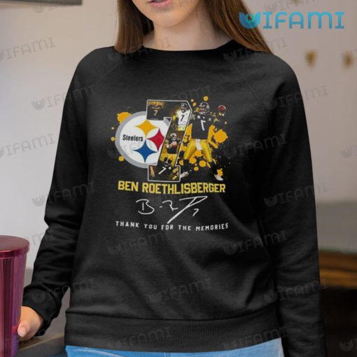 Ben Roethlisberger Shirt Splatter Pattern Signature Steelers Gift