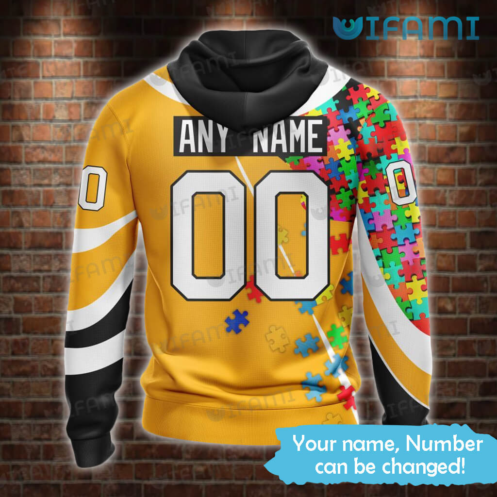 Boston Bruins Hoodie 3D Autism Support Custom Bruins Gift