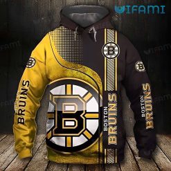 Boston Bruins Hoodie 3D Big Logo Dot Pattern Bruins Gift