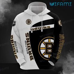 Boston Bruins Hoodie 3D Black White AOP Bruins Gift