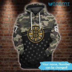 Boston Bruins Hoodie 3D Camo Mix Star Pattern Custom Bruins Present