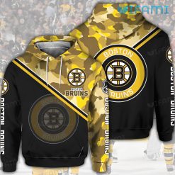 Boston Bruins Hoodie 3D Camouflage Logo Bruins Gift