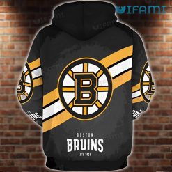 Boston Bruins Hoodie 3D EST 1924 Black AOP Bruins Gift