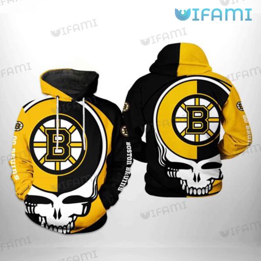 Boston Bruins Hoodie 3D Grateful Dead Logo Bruins Gift