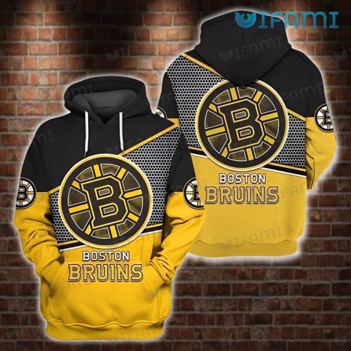 Boston Bruins Hoodie 3D Net Pattern Logo Bruins Gift