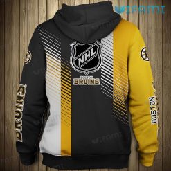 Boston Bruins Hoodie 3D Stripe Pattern Bruins Present Back
